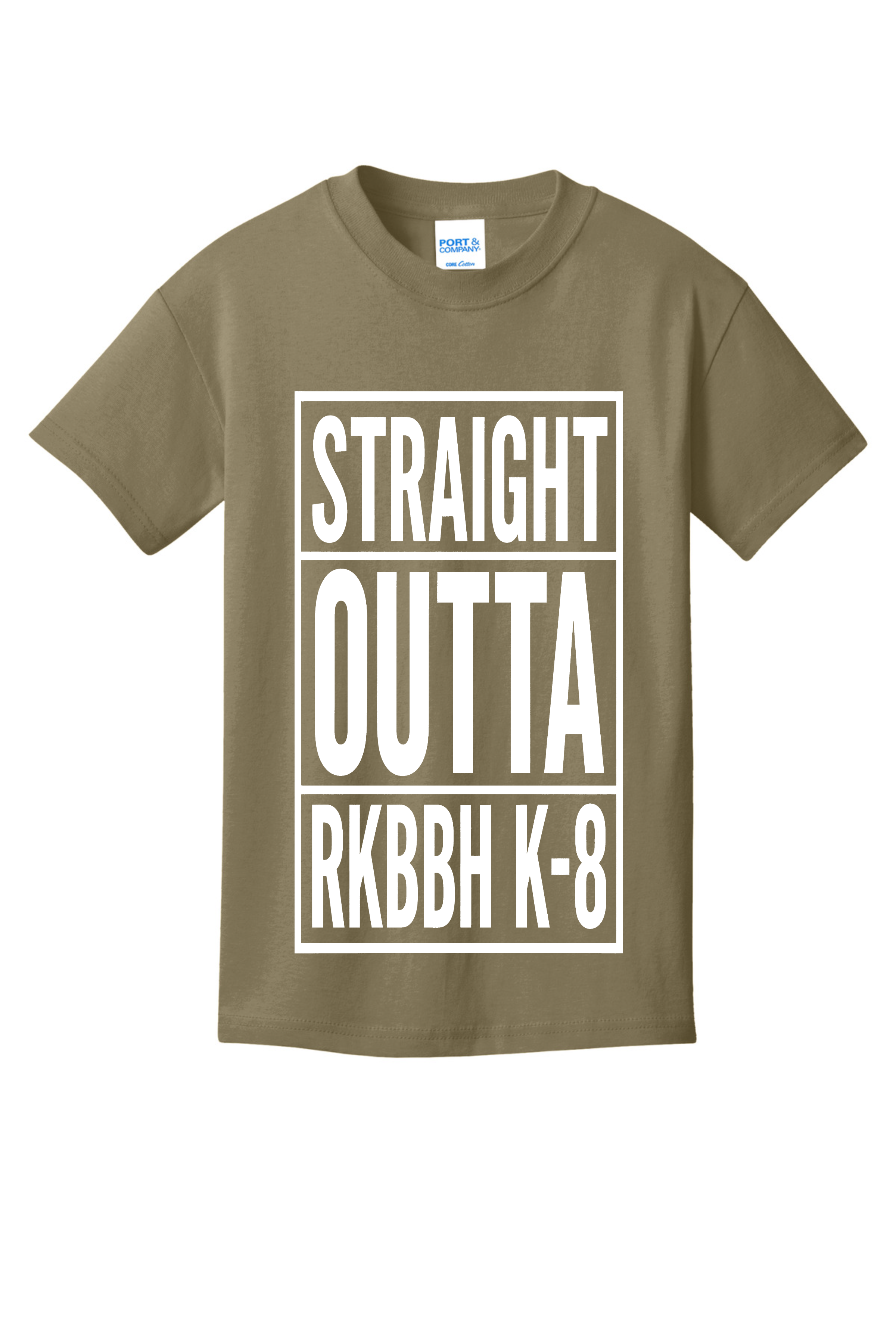 Ruth K. Broad Bay Harbor - STRAIGHT OUTTA RKBBH K-8 - Youth Core Cotton Tee